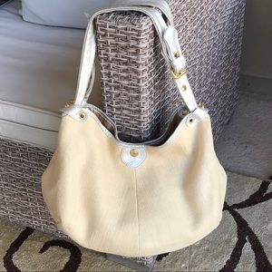 Jimmy Choo woven canvas tote